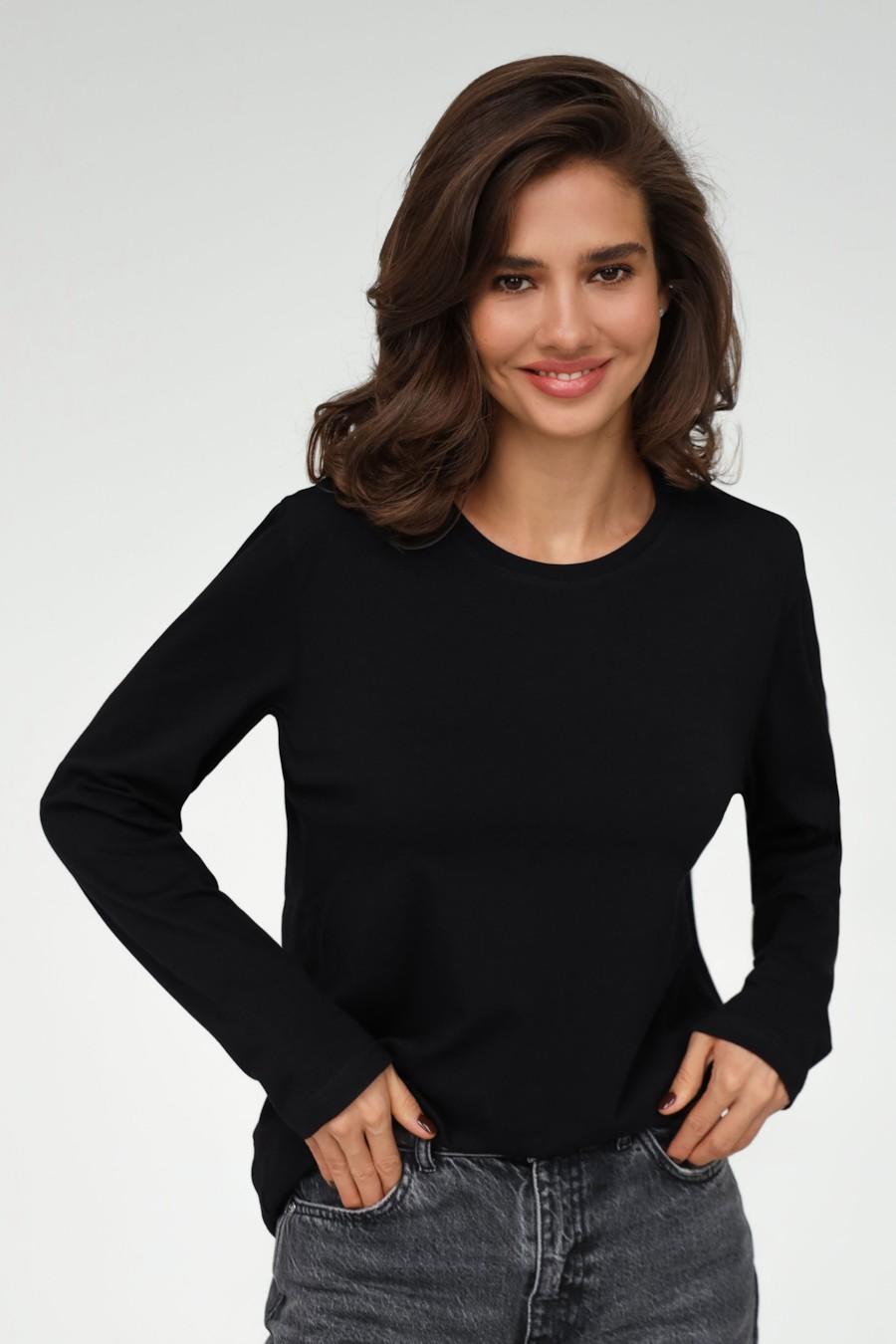 

Жіночий лонгслів German Volf (93746) 40(XS) прозорий колір чорний