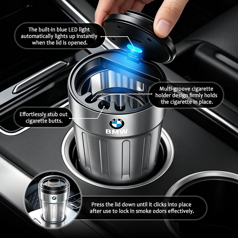 MXUI1 Universal Portable Car Stainless Steel Ashtray Cup Holder For BMW M 1 3 4 5 6 7 Series M3 M6 F01 F02E34 E36 E70 F10 X6 X1