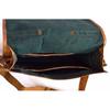 Herr- och damväska i äkta vintage-läder, budväska för laptop, portfölj