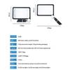 5X Handheld Reading Magnifying Glass Full Page Large Illuminated Magnifier With 48 Led Lights Square Loupe Lens For Seniors Gift