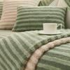 Living Room Anti-slip Couch Sofa Cover  Autumn Nordic Stripe Woolen Sofa Cushion Cover Slipcover Funda