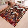 Wolf and Autumn Leaves Design Area Rug - Polyester Crystal Velvet Decorative Carpet for Bedroom, Living Room, and Home Decor