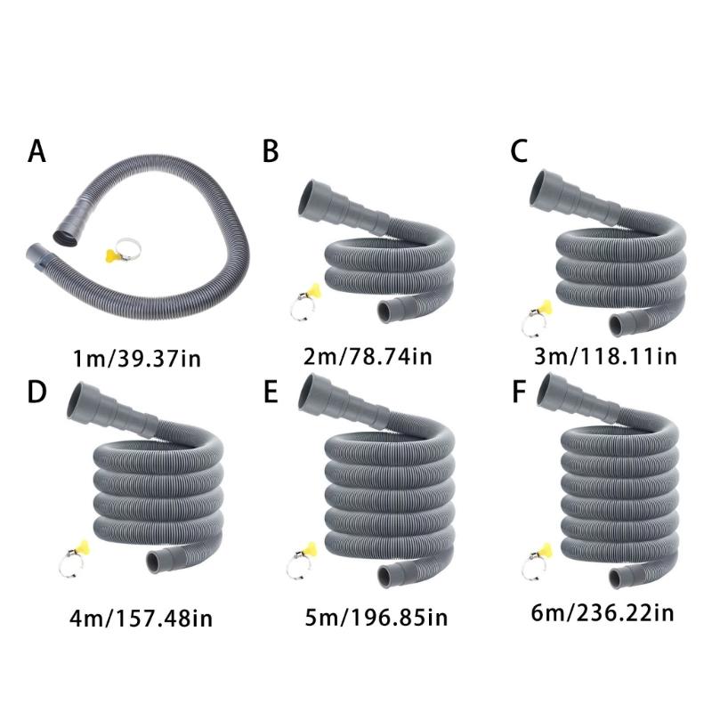 Flexible Extended Drainage Pipe Reinforced Anti Leak Designs Extension Drain Hose For Automatic Washing Machines Use