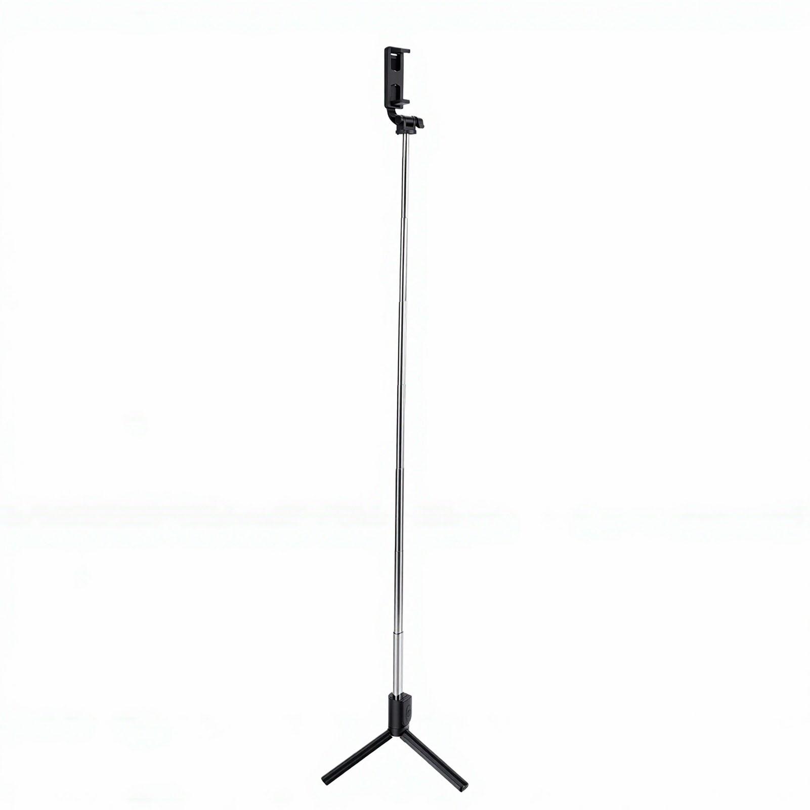 Support Trépied pour Téléphone Compatible avec Téléphone IOS Rotation à 360 Degrés Multifonctionnel 36,3 Pouces Portable Extensible Perche à Selfie
