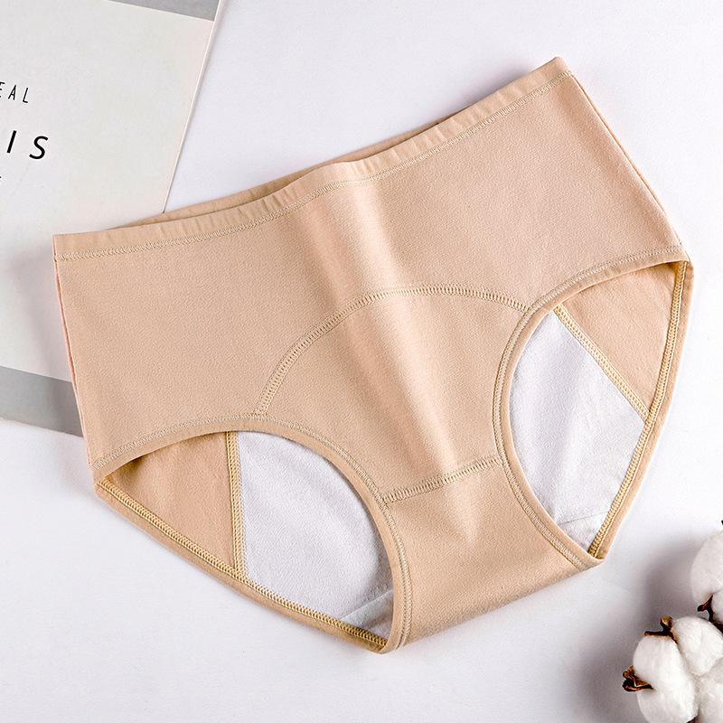 Plus-Size Women's Cotton Menstrual Underwear - Leakproof Period Panties