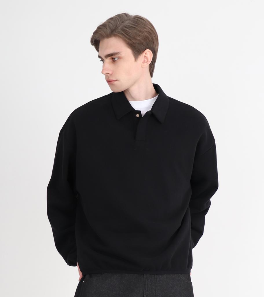 Beoteunseoul Two-Button Collared Knit 3 Colors (Black)