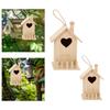 Unfinished Wood Birdhouse Kit Paintable Hanging Nest Box for Outdoor Small Bird Breeding Garden Accessories
