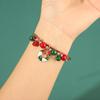 Hand-Woven Christmas Reindeer & Santa Claus Adjustable Bracelet with Snowflake & Bell Charms