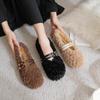 Women's Plush Warm Shoes Korean Style Pump Loafers Party and Work Wear Ladies' Casual Flats Mary Jane Boat Shoes 2026 New