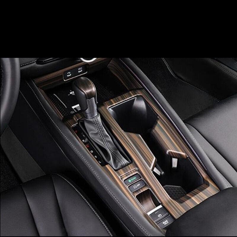 Peach Wood Grain Gear Shift Box Panel Cover Trim For Honda Accord 2023 2024 2025