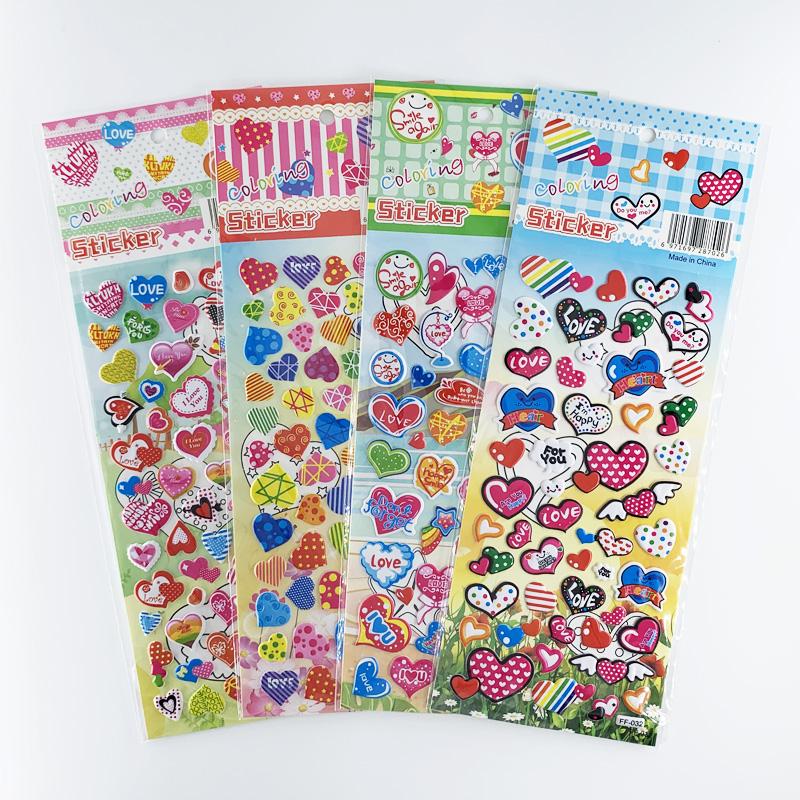 4 Sheetsset Candy Cake Food Drink Stickers Children Cartoon 3D Bubble Foam Sticker For Kids Diy Scrapbook Notebook Decoration
