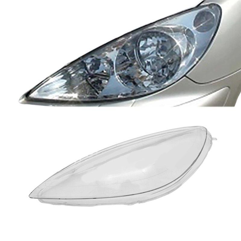 For 307 2003-2007 Car Headlight Cover Lens Shell Glass Lampcover Lampshade Headlamp Mask Left