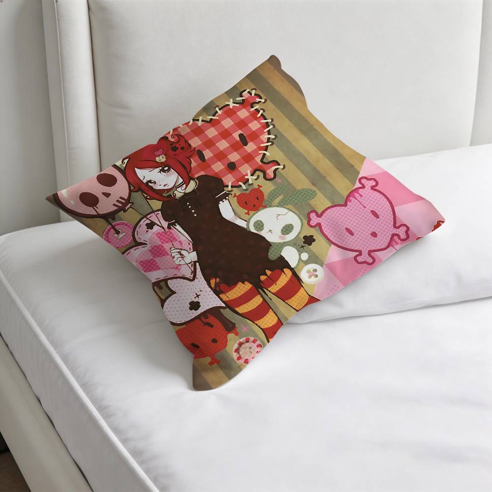 RRuby Gloom Gothic Cute Decorative Square Pillow Cover Modern Cushion Case for Living Room Bedroom
