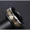 Fashion Dragon Inlay Ring Stainless Steel Jewelry For Men Comfort Band Ring 8mm~