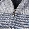 Hooded Sweater Cardigan Men's Loose Plush Thickened Color Matching Sweater Coat