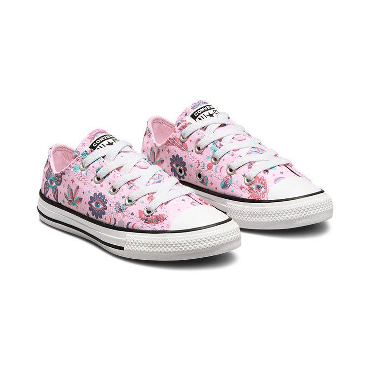 Converse All Star Comfortable Low Top Kids Canvas Shoes Kids Sneakers Pink Red A02443C
