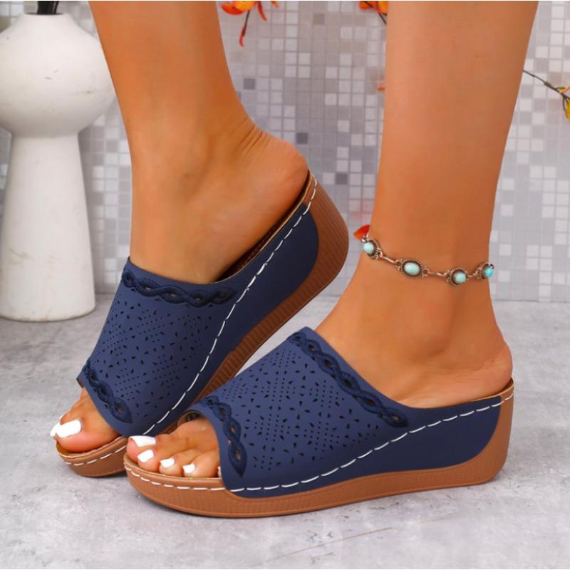 Fashion 2025Summer  Sandals Women Soft   Slip On Sandals For  Wedge  Plus Size Footwear Slipper