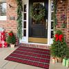 Christmas Door Mat Red Christmas Tree Bell Entrance Mats Soft Bathroom Carpet Kitchen and Household Floor Fug Holiday Decoration
