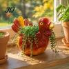 Decorative Storage Bowls for Keys Hand-painted Resin Turkey Ornament Thanksgiving, Autumn Harvest Desktop Trinket Holders Home Organizer, Creative