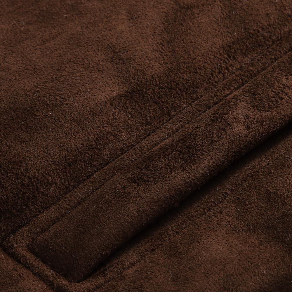 Men's Wool Jacket Warm Winter Trench Long Outwear Button Smart Overcoat Coats