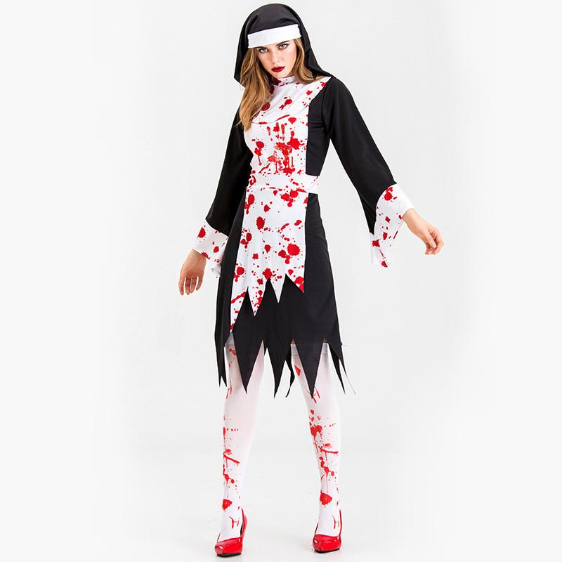 

Тематический изысканный взрослый костюм на Хэллоуин с дизайном платья ведьмы с кровью дьявола XXL