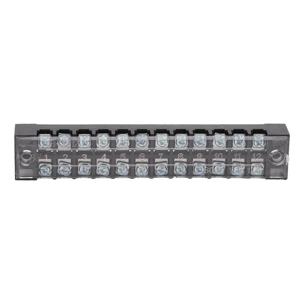 50 Terminal Blocks 15A 600V 12 Sections Connection Good Electrical Conductivity Wire Connectors for Distribution Box