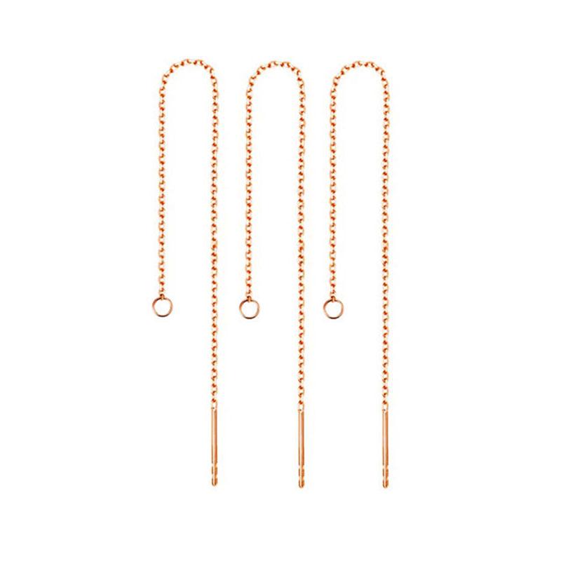 10PCS/lot Stainless Steel Threader Chain Earrings Findings For Jewelry DIY Making Drop Earrings Tassel Chain Accessories