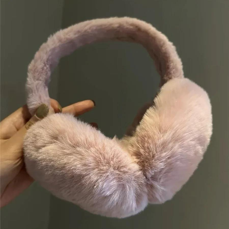 

Кремово-белые плюшевые наушники для женщин и мужчин, зимние, утолщенные, антифриз, защита ушей, теплые, мягкие, модные, антихолодные наушники