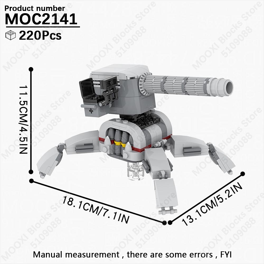 MOOXI Star Wars Mech Veicolo Cannone Carro Armato Armi Nave da Trasporto Soldati Modello Mattoncini Fai da Te Blocchi da Costruzione Assemblati Giocattolo per Bambini