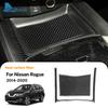 Real Soft Carbon Fiber Sticker For Nissan Rogue 2014 2015 2016 2017 2018 LHD RHD Car Central Control Storage Box Panel