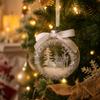 3D-Weihnachtskugel-Ornament, durchsichtige Acryl-Öffnungsfenster-Szene Hängedekoration für den Weihnachtsbaum
