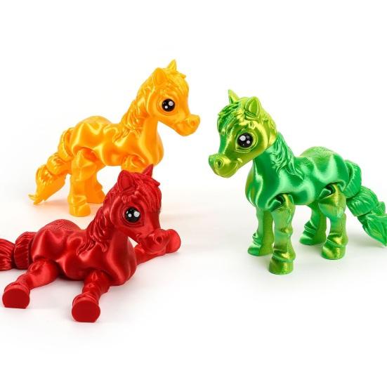 3D Printed Horse Ornament Articulated Horse Winged Unicorn Toy Flexible Animal Fidget Toy with Movable Joints for Home Office Stress Relief Desktop