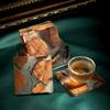 Sottobicchiere isolato in legno Sottobicchiere per tazza da tè in resina Portabicchieri minimalista Cerimonia del tè con motivi unici naturali puri