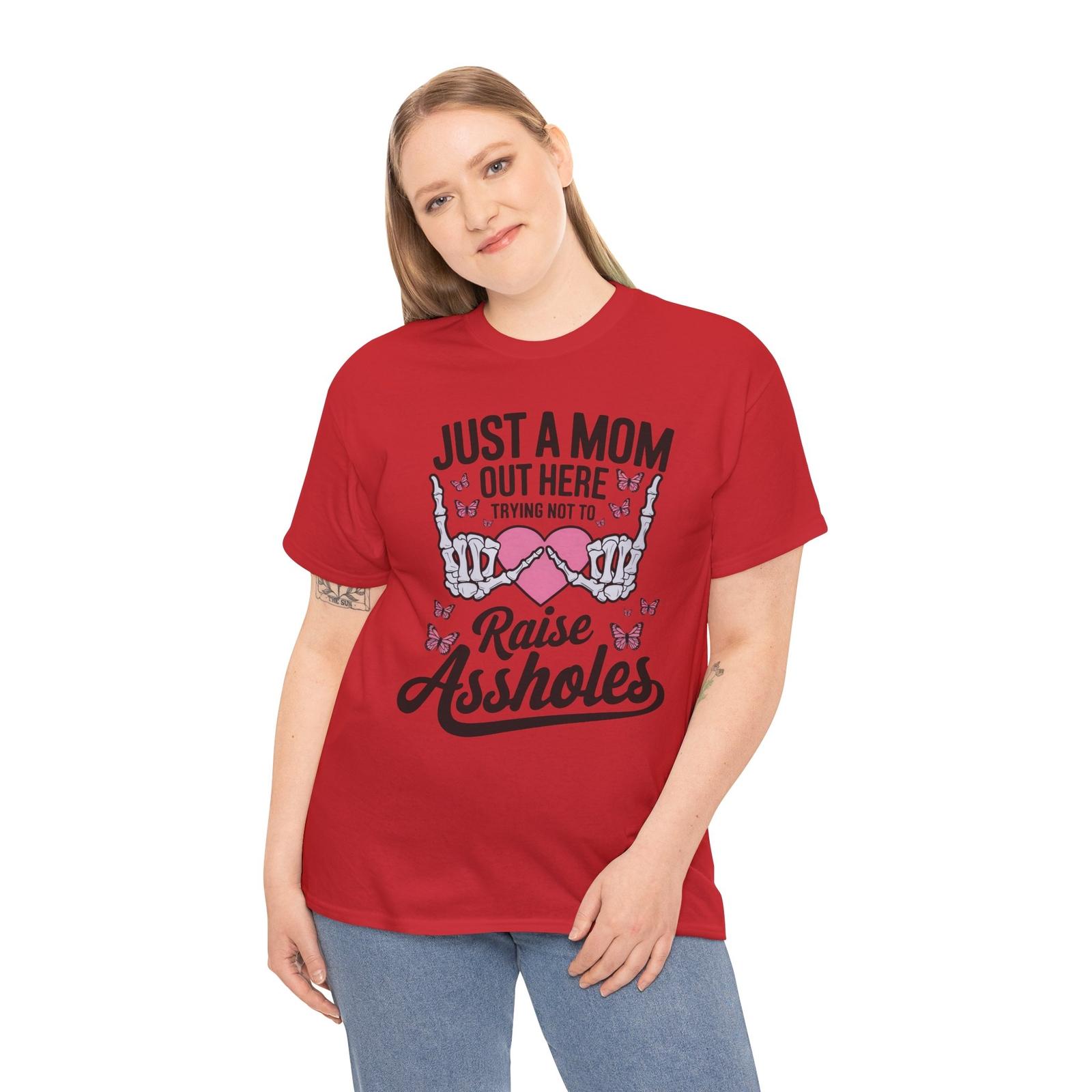 Subtle Humor T-Shirt - Understated & Witty Tee Just a Mom Funny mothers Shirt Unisex T-Shirt XXXL