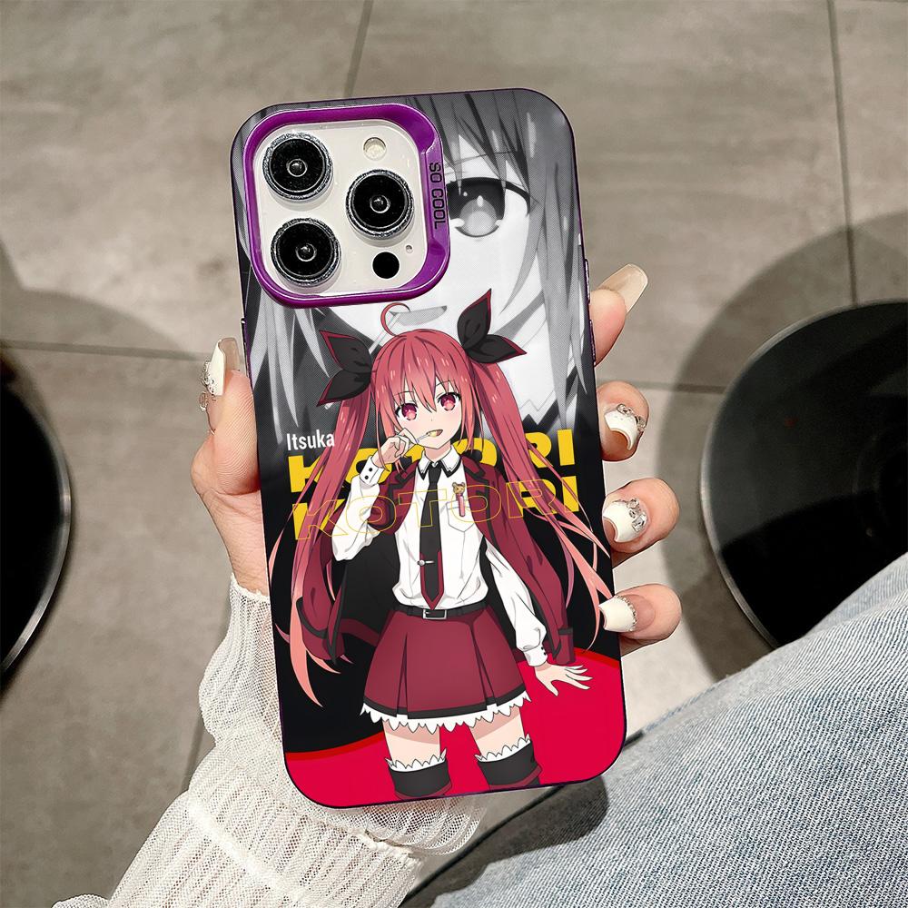 Date a Live Kotori Itsuka Purple Translucent Mobile Phone Case for iPhone 17 16 15 14 13 12 11 X XR XS Air Pro Max Plus Cover