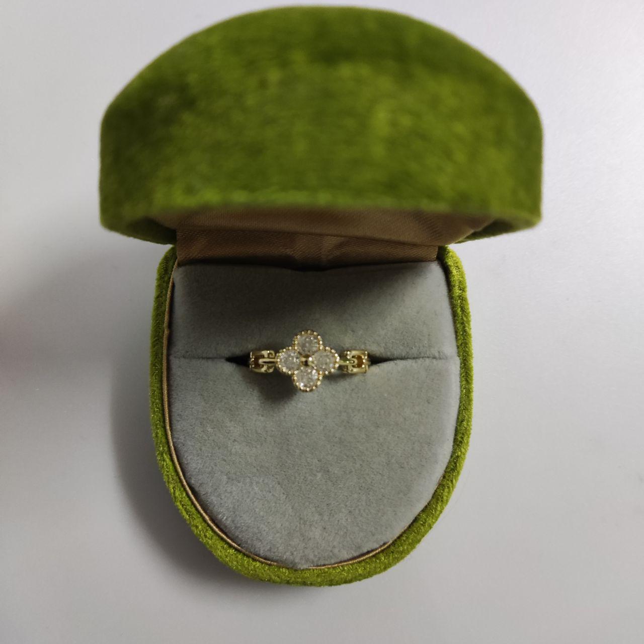 

Кольцо на указательный палец в придворном стиле с цирконом с покрытием из настоящего золота – Легкая роскошь, Высококлассная нишевая ювелирия