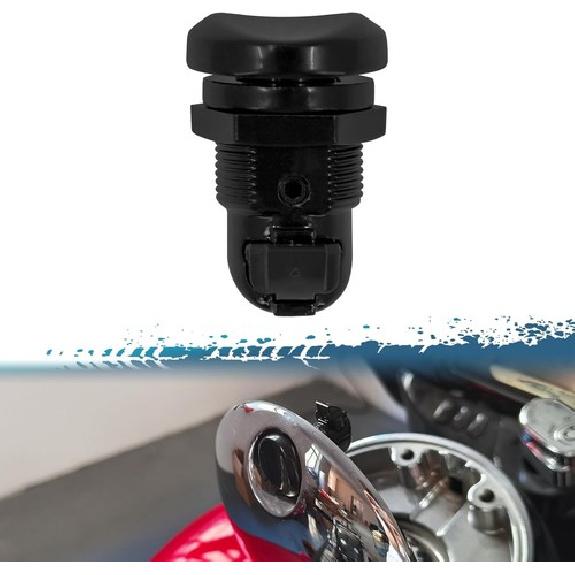 Push Button Gas Tank Cap Latch Kit Compatible with Touring Models-Black