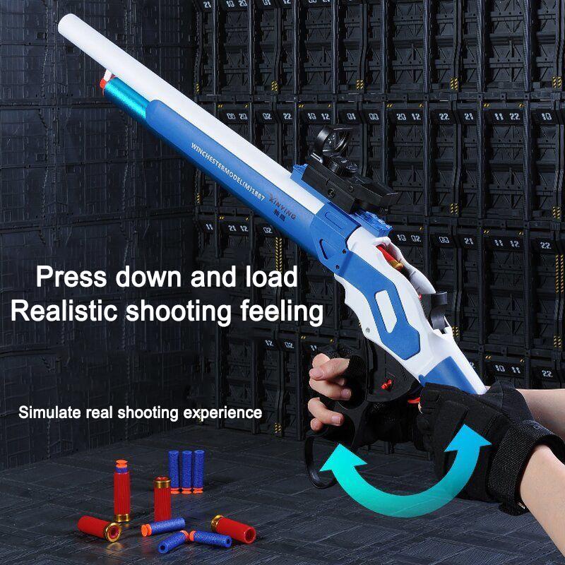 Winchester 1887 Soft Bullet Gun Nylon Sgun Rifle Shell Toy Sgun Model Toy Gun Children's Wonderful Birthday Gift