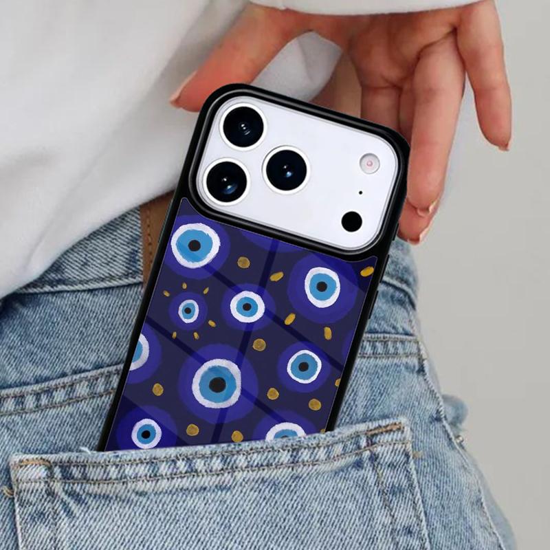 Evil Eye soft Phone Case for iPhone 16e 15 14 13 12 17 Pro Max Plus Air 17pro Cover Coque
