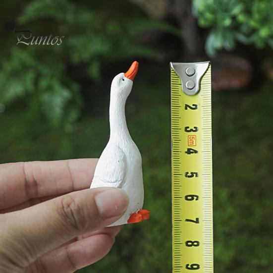 Realistic Goose Sculptures Ornament, Miniature Resin Figurine, Garden Statue Statues for Outdoor Micro Landscape Bonsai Patio Decor Decorative