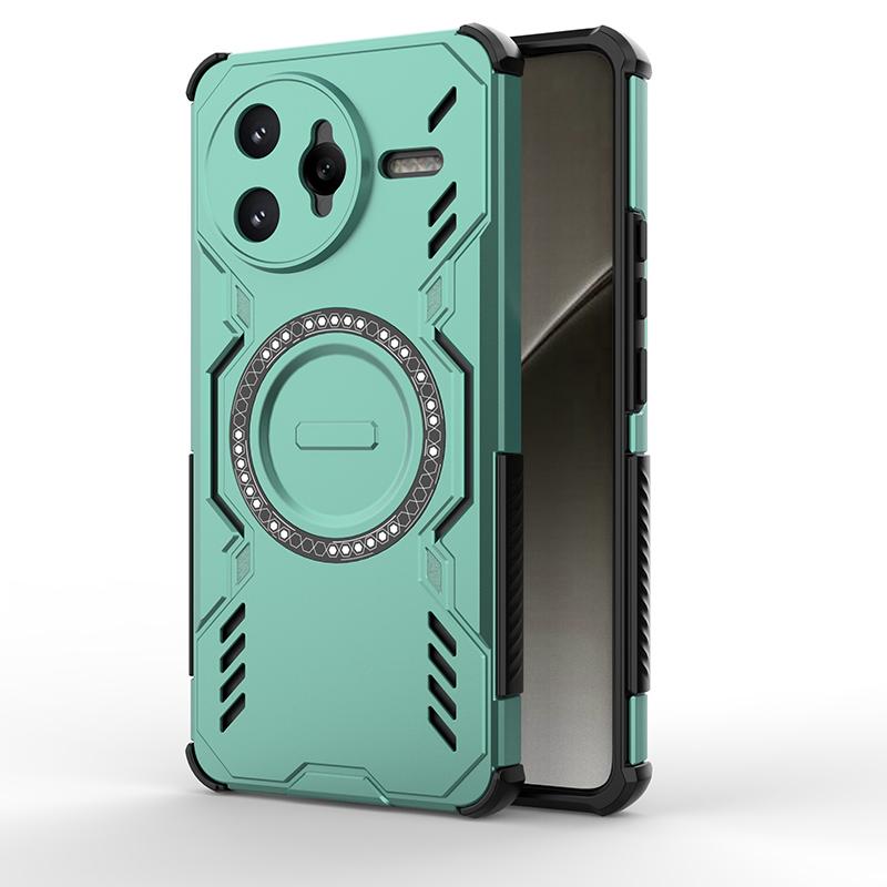 

Броня Защитный Чехол для Телефона с Теплоотводом Для Xiaomi Poco X7 X6 F6 F7 Pro Ultra C75 Чехол Магнитный Ударопрочный Бампер Fundas Poco x7 pro зелёный