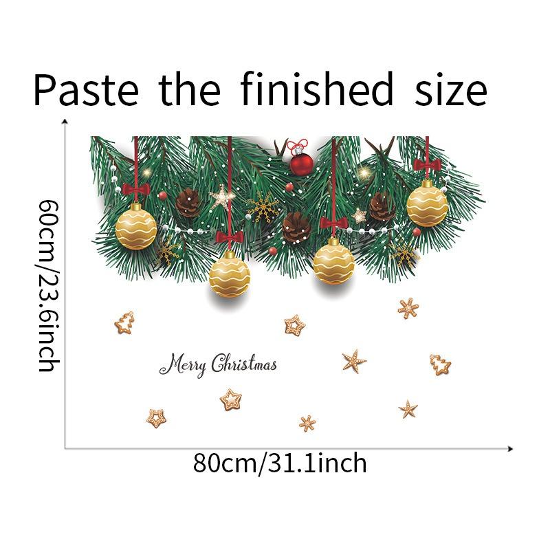Christmas Wall Sticker Festival Decals New Year Christmas Decorations for Home Holiday Christmas New Year Stickers