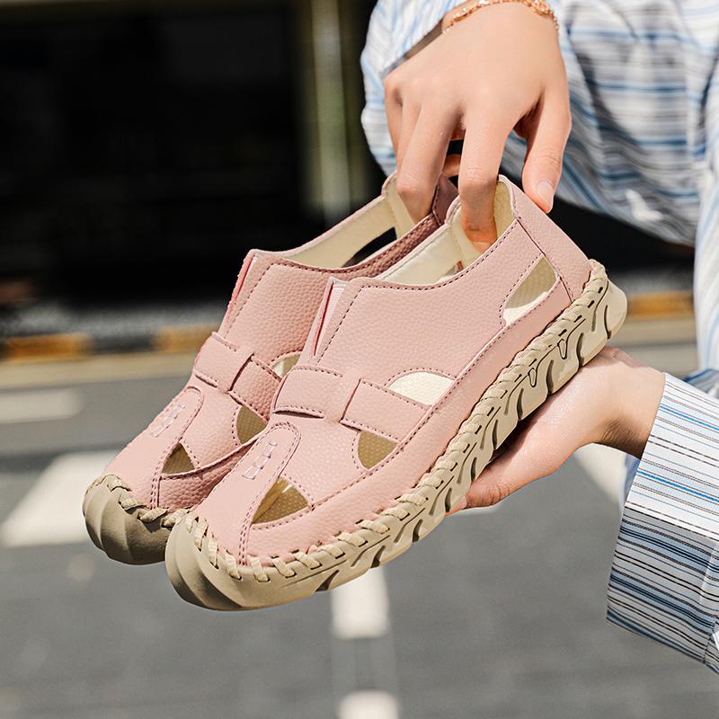 

Women s Sandals Summer Pink Mary Jane Men Beach Shoes Closed Toe Casual Walking Sandals Plus Size EU:44 рожевий
