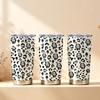 591ml Car Tumbler Scream Leopard Element Straw Cup Stainless Steel Tumbler Leakproof Tumbler Gift Cup Coffee Tumbler