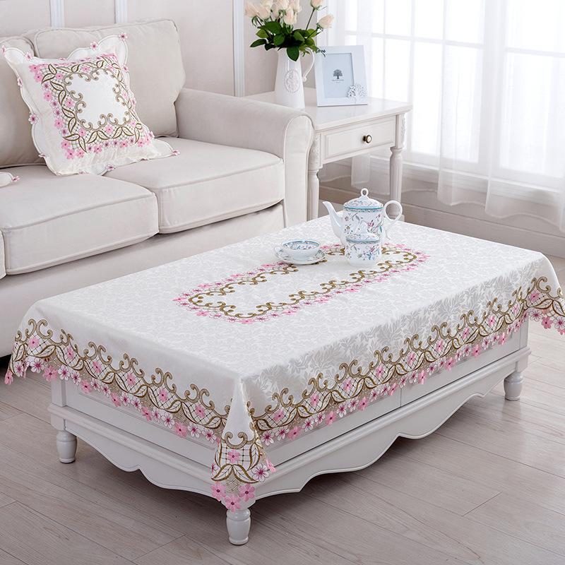 Pastoral Polyester Tea Table Tablecloth Table Cloth Chair Cushion Seat Cover Table Cloth Dust Proof Cloth Household Table Flag