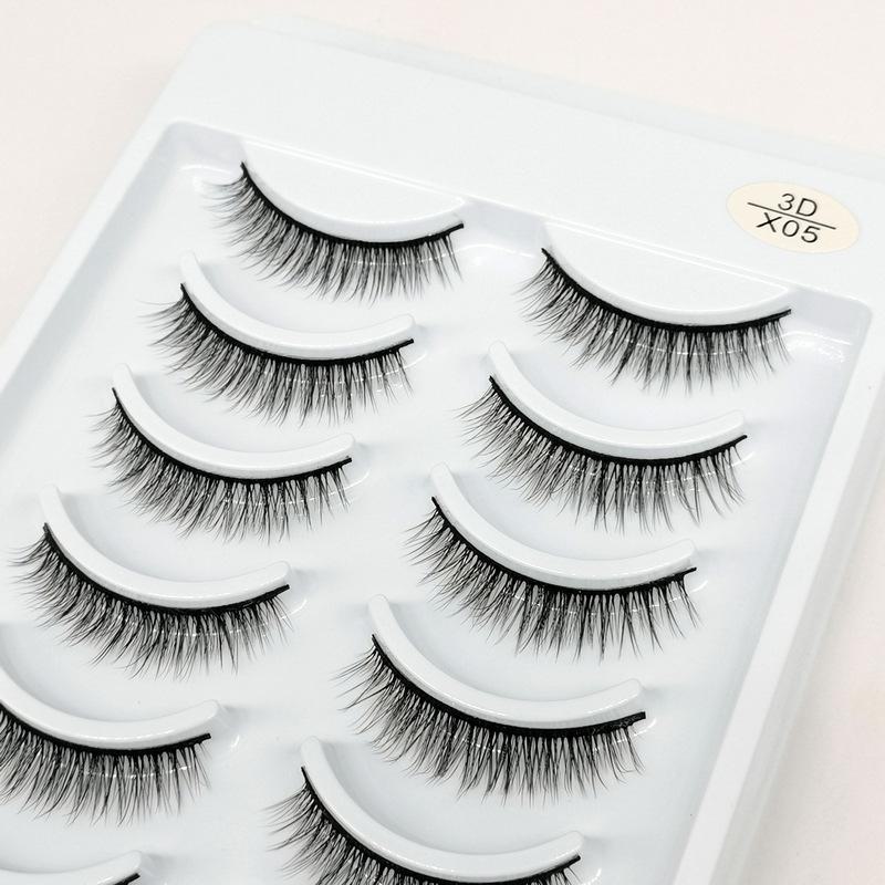 3D False Eyelashes (10 Pairs) - Natural Curl, Soft, Multi-Layered