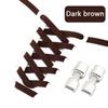 1 Pair Flat Shoelaces Metal Buckle Lock Elastic Shoe Laces Without Ties Sports Enthusiasts Lazy Shoes Lace Accessories