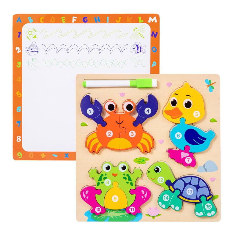Wooden Childrens 3d Puzzle Board With Educational Benefits For Early Learning Play