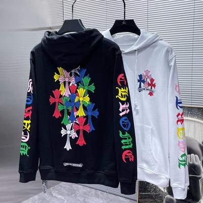 8318 CHROME HEARTS 2026 Nowa Wiosna i Jesień Duże Rozmiary Cienki Styl Klasyczny Styl Z Logo Bluza z Kapturem dla Par