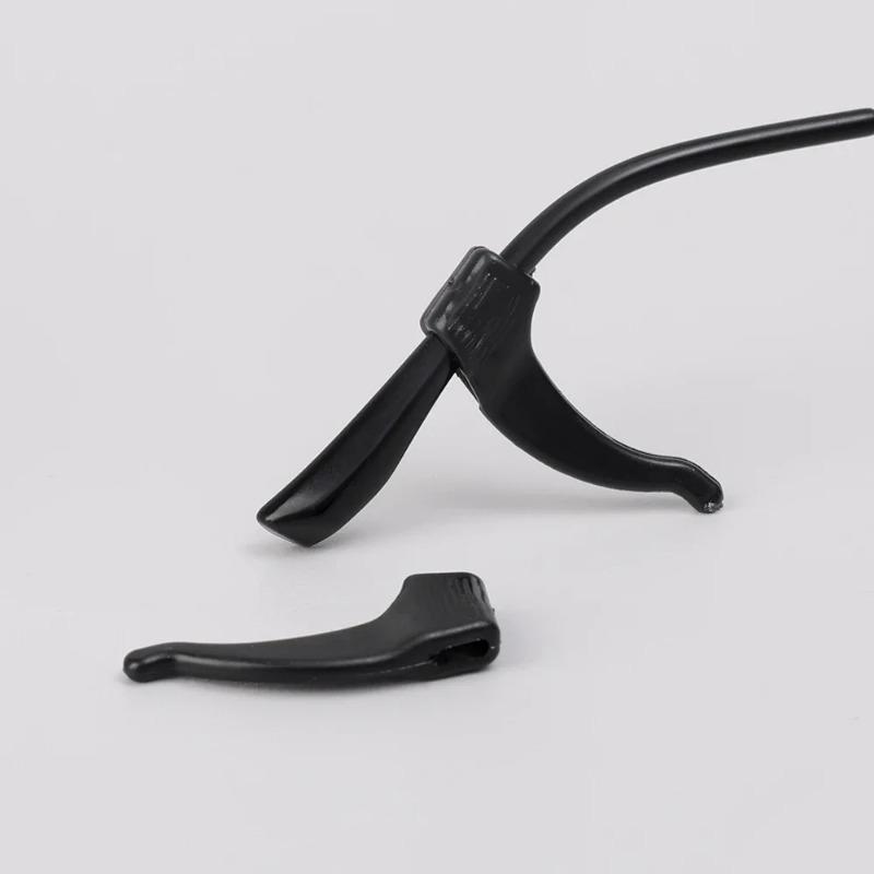 40Pcs Silicone Anti-slip Ear Hooks for Glasses Black Transparent Elastic Eye Glasses Retainer Holders Eyewear Accessories